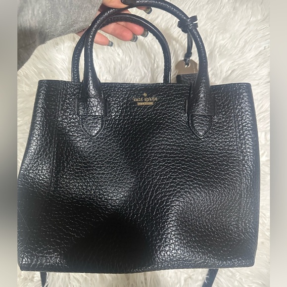 Kate Spade Black Shoulder Bag with Pink Lining -Authentic - Picture 1 of 5
